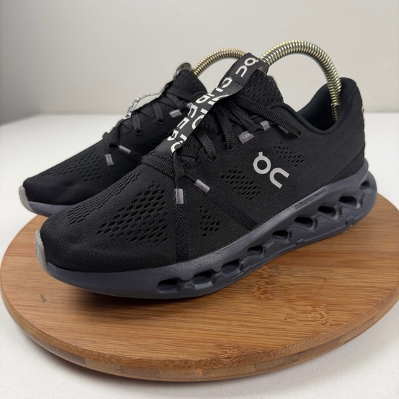 On Running CloudSurfer 2 Women’s Black and Gray Athletic Sneakers - Picture 3 of 11